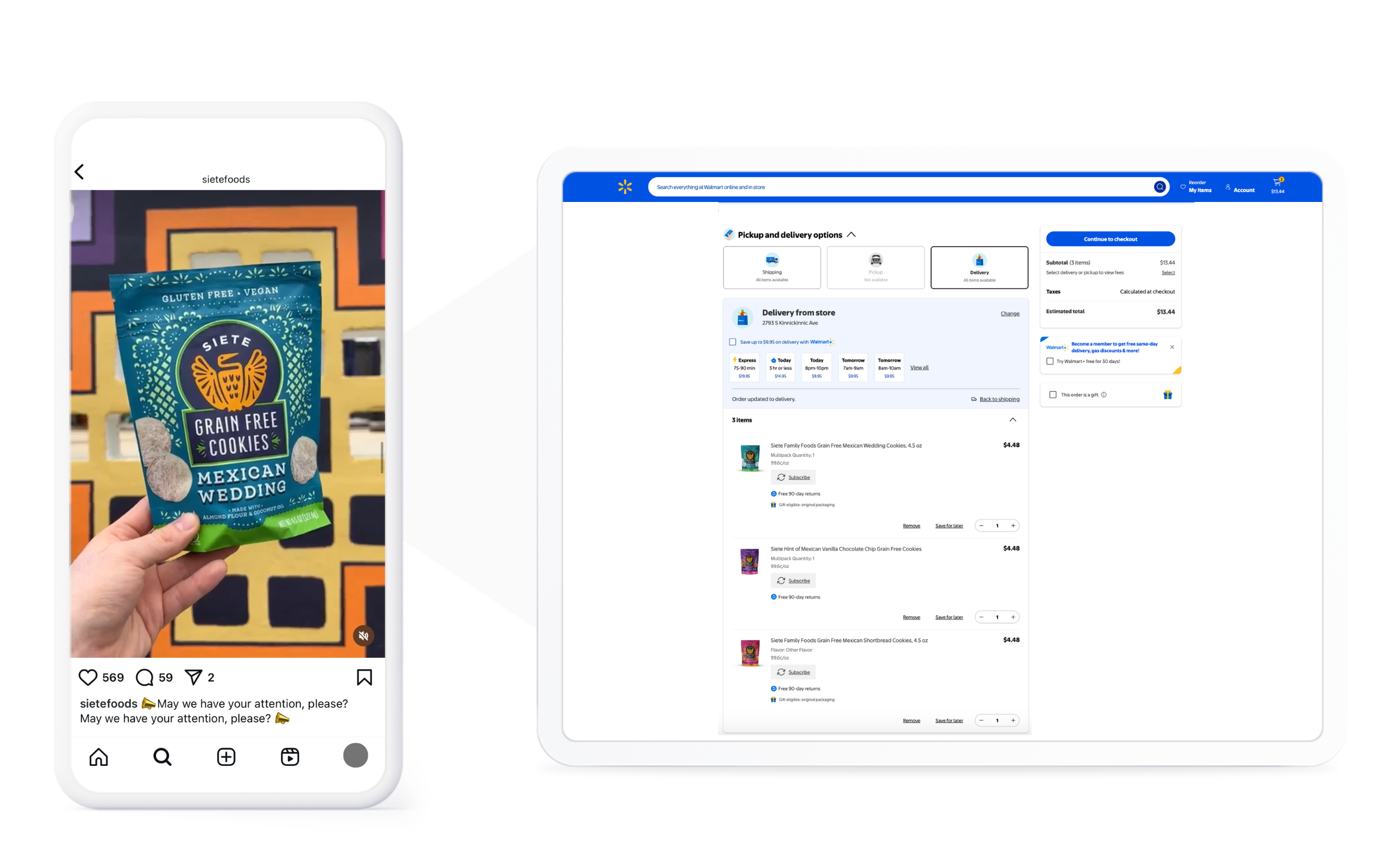 Siete Direct-to-Cart Link at Walmart